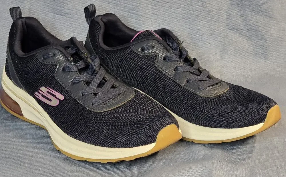 Skechers Womens Sz 8 Memory Foam 12564TX Dark/Navy Blue Running Shoes Sneakers